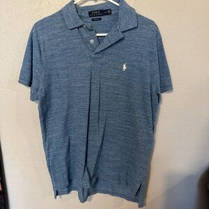 Polo by Ralph Lauren Men's Heathered Blue Polo Shirt